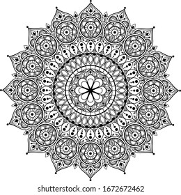 Mandala vector. India. Geometry. Ornament. Decoration. Tattoo