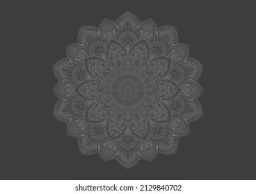 Mandala vector indian graphic design. Indian flower ornament. Coloring book design element vector.
