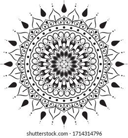 Mandala vector isolated on white.Oriental pattern, vector illustration. Islam, Arabic, Indian, moroccan,spain, turkish, pakistan, chinese, mystic, ottoman motifs.