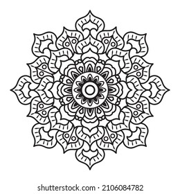 Mandala vectorial y arte de línea. Mandalas de flores negras y blancas. Fondo de vector mandala hecho a mano.
Motivos islámicos, árabes, indios, otomanos.