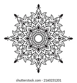 Mandala Vector and line art. Mandala Vector and coloring page for adults. Decorative round ornament. white background. vector and illustration.