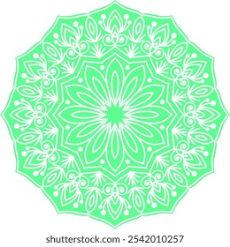 Mandala Vector Line art cushion cover design Illustration