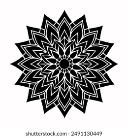 Mandala  Vector line art design unique