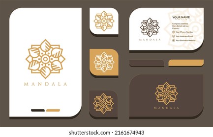 Mandala-Vektorlogo und Visitenkarte