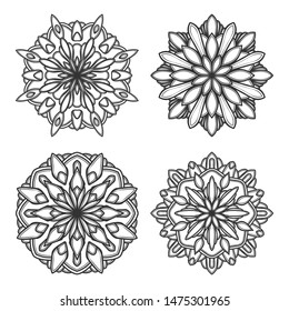 mandala vector logo icon illustration