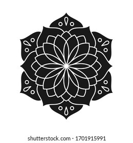 ilustración del icono del logotipo del vector mandala