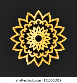mandala - vector logo/icon illustration - Vector