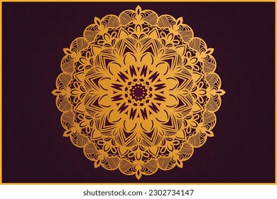 Mandala vector luxury fashion print design background