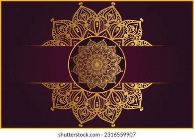 Mandala vector luxury round shapes background design template.