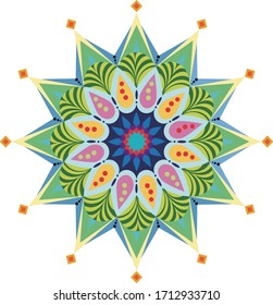 Mandala Vector, Meditation Pattern Illustration