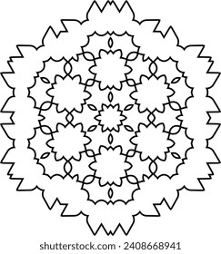 Mandala vector: A mesmerizing blend of symmetry and spirituality. Intricate circles and patterns create a harmonious visual symphony, inspiring contemplation.