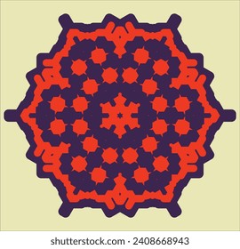 Mandala vector: A mesmerizing blend of symmetry and spirituality. Intricate circles and patterns create a harmonious visual symphony, inspiring contemplation.