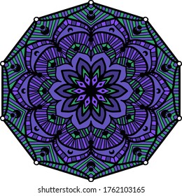 Mandala, Vector Mandala, oriental mandala, coloring mandala. Oriental pattern, vector illustration. Islam, Arabic, Indian, turkish, pakistan, chinese, ottoman motifs.