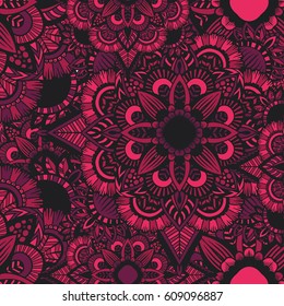 Mandala vector ornament. Vintage decorative elements. Hand drawn oriental background. Tribal motifs.