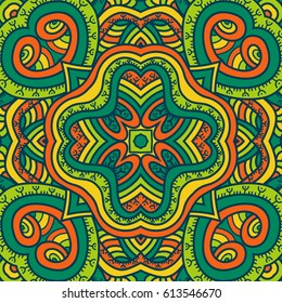 Mandala vector ornament. Vintage decorative elements. Hand drawn oriental background. Tribal motifs.