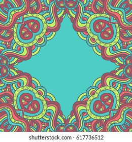 Mandala vector ornament. Vintage decorative elements. Hand drawn oriental background. Tribal motifs.
