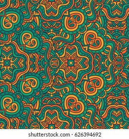 Mandala vector ornament. Vintage decorative elements. Hand drawn oriental background. Tribal motifs.