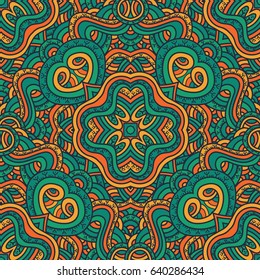 Mandala vector ornament. Vintage decorative elements. Hand drawn oriental background. Tribal motifs.