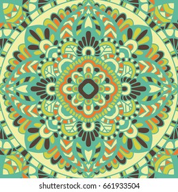Mandala vector ornament. Vintage decorative elements. Hand drawn oriental background. Tribal motifs.