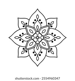  Mandala vector outline with while Background art