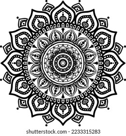 Diseño de redondeo vectorial Mandala para su diseño 