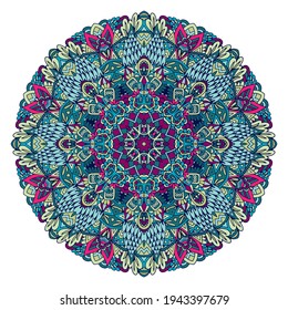 Mandala vector seamless pattern mandala art. Flower medallion print.