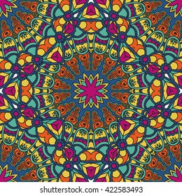 Mandala vector seamless pattern. Vintage decorative elements. Hand drawn tiles background. Islam, Arabic, Indian,turkish,pakistan,chinese, ottoman motifs.