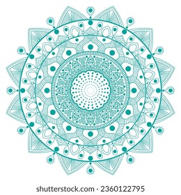 Mandala vector simple lace abstract flower round