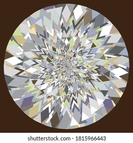 Mandala. Vector Spiral Pattern or Texture. Stipple Design element with rectangles