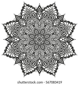 Mandala Vector Tattoo Perfect Card Any Stock Vector (Royalty Free ...