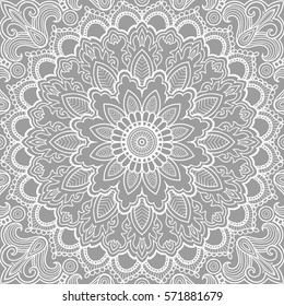 Mandala Vector tattoo. Perfect card for any kind of design, birthday and other holiday, kaleidoscope, medallion, coloring book. Yoga, india, arabic, Islam motifs. Monochrom background.