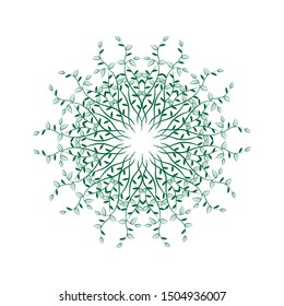 Mandala vector template design with vines style. Arab. Indian. Templates for design, birthday, holiday, yoga, meditation, decorative. greeting cards. abstract background. eps 10