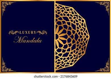 Mandala Vector Template, Gold Mandala Template, Luxury Mandala