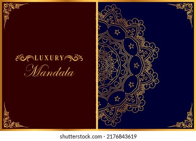 Mandala Vector Template, Gold Mandala Template, Luxury Mandala