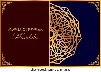 Mandala Vector Template, Gold Mandala Template, Luxury Mandala