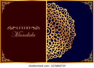 Mandala Vector Template, Gold Mandala Template, Luxury Mandala