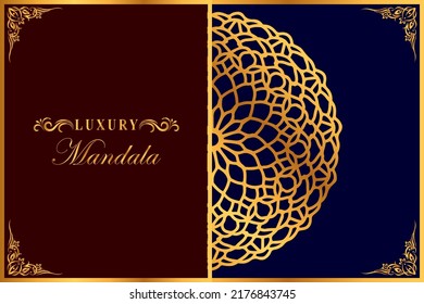 Mandala Vector Template, Gold Mandala Template, Luxury Mandala