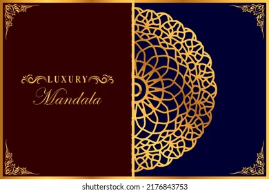Mandala Vector Template, Gold Mandala Template, Luxury Mandala