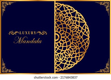 Mandala Vector Template, Gold Mandala Template, Luxury Mandala