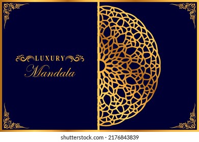 Mandala Vector Template, Gold Mandala Template, Luxury Mandala