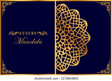 Mandala Vector Template, Gold Mandala Template, Luxury Mandala