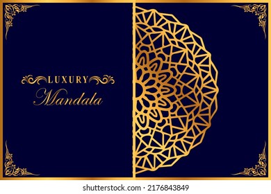 Mandala Vector Template, Gold Mandala Template, Luxury Mandala