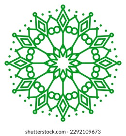 Mandala vector template green color line style