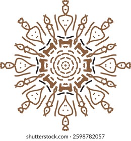 Mandala Vector Tree Lotus Flower Leaf Coloring Art Simple Design Shape Floral Oriental Outline Vintage Decorative Elements Pattern Illustration Islam Arabic Indian Turkish Mystic Religion Morals 