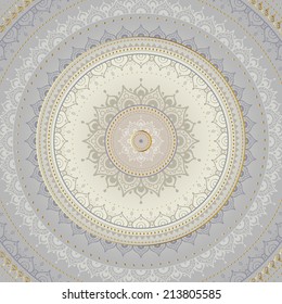 Mandala. Vector vintage background. Indian decorative pattern.