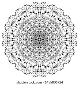 Mandala vectors, Mandala black and white element, ornaments. Yoga template -Decorative ornament in ethnic oriental style. Abstract monochromatic with circles , Dot painting monochromatic art etnic