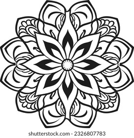 Mandala , Very Simple Coloring Book, PNG