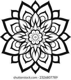 Mandala , Libro de Colores Muy Simple, PNG