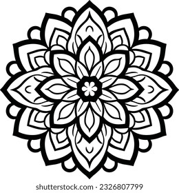 Mandala , Very Simple Coloring Book, PNG