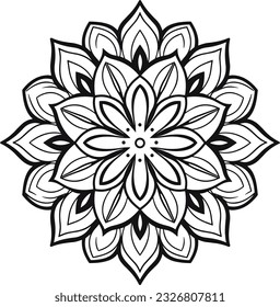 Mandala , Libro de Colores Muy Simple, PNG